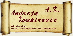 Andreja Kompirović vizit kartica